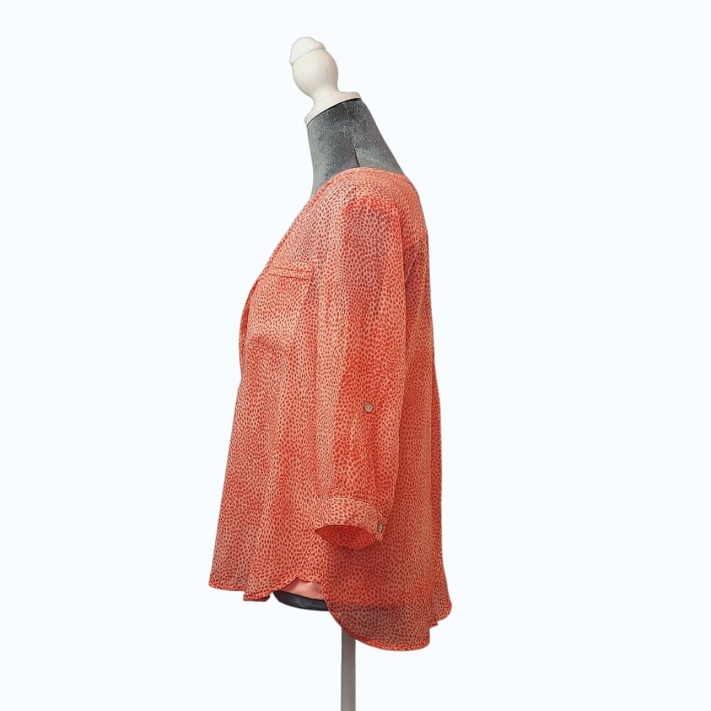 APT. 9 SHEER PULLOVER CORAL BLOUSE WITH MATCHING CAMISOLE (PM) - Picture 5 of 16